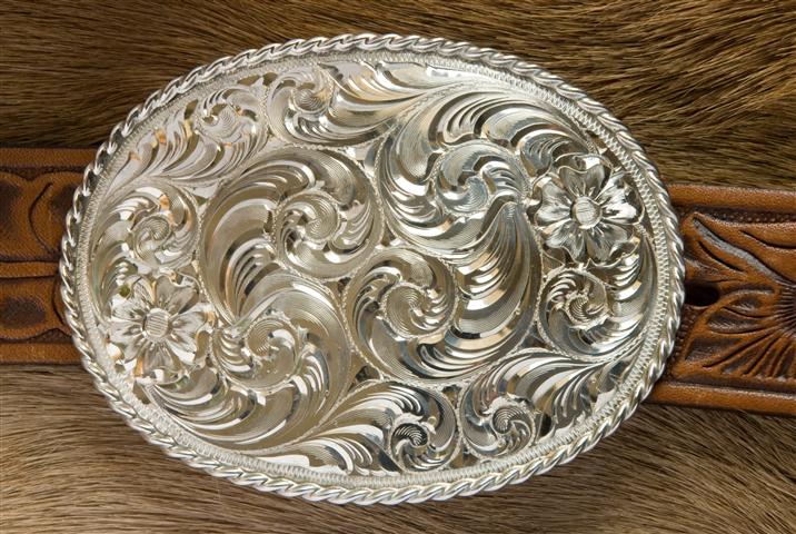 sterling silver cowboy belt buckles